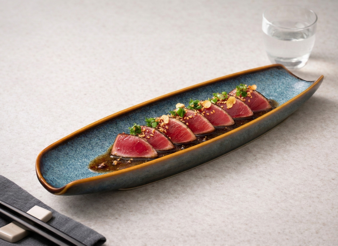 Bluefin Akami Tataki – Indigo Symphony