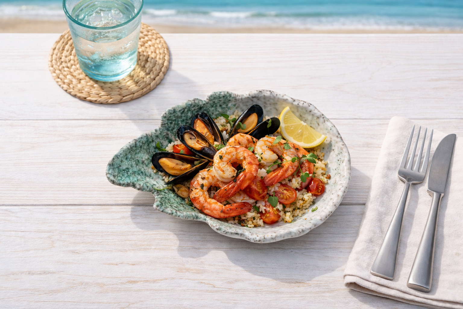 Seafood dish by the beach – Emerald Coast
