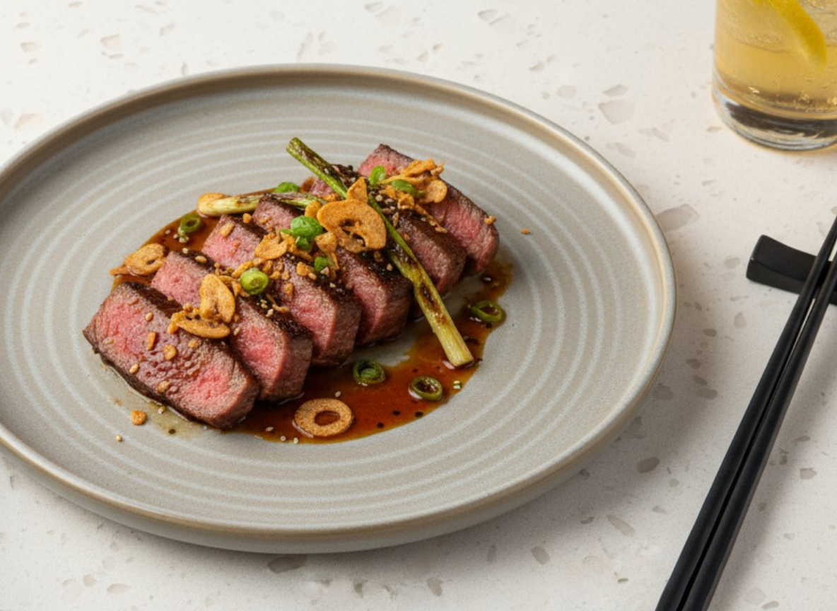 Teppanyaki Garlic Ribeye – Moonstone Aura