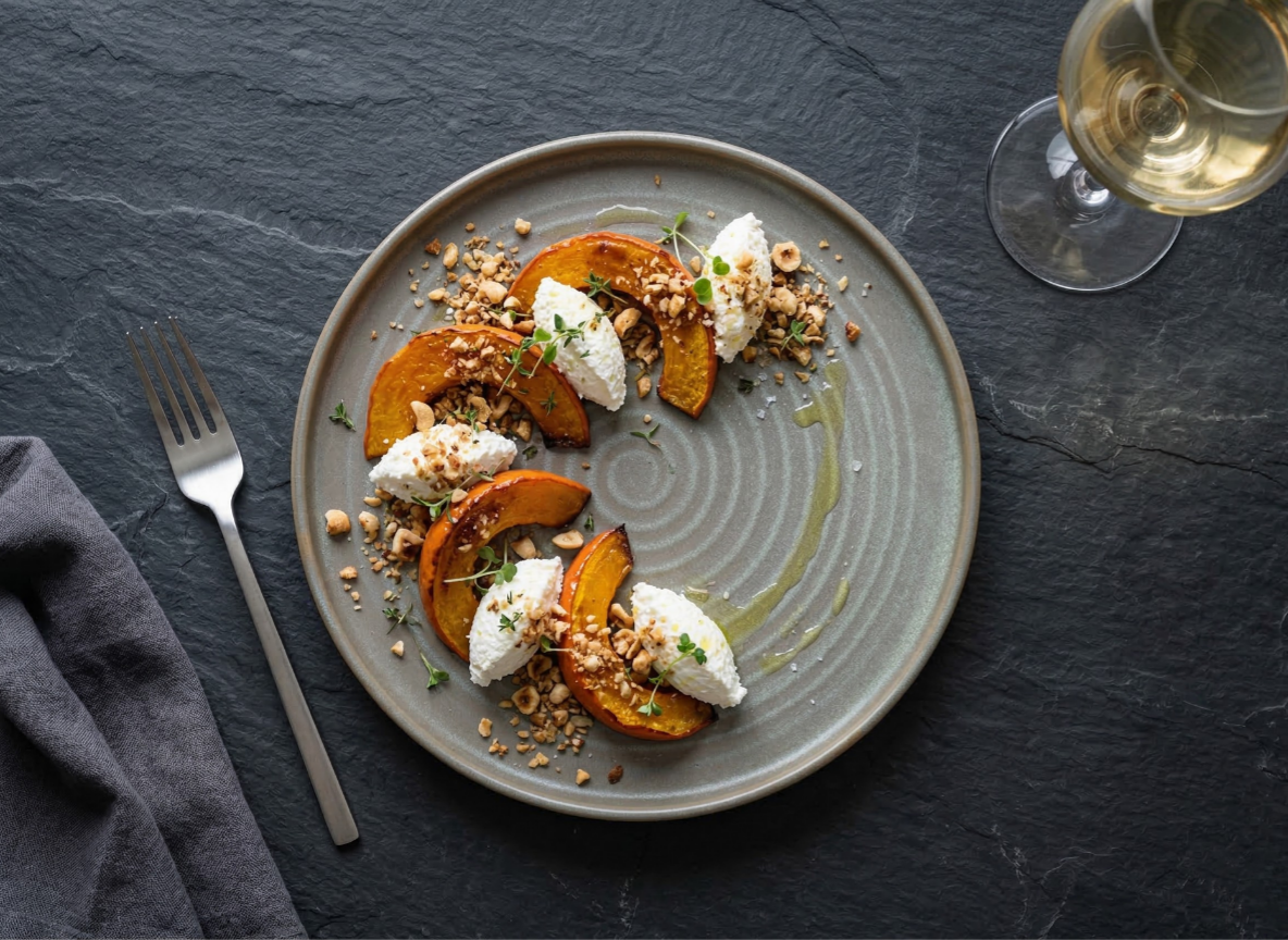 Roasted Pumpkin, Ricotta & Hazelnut – Moonstone Aura