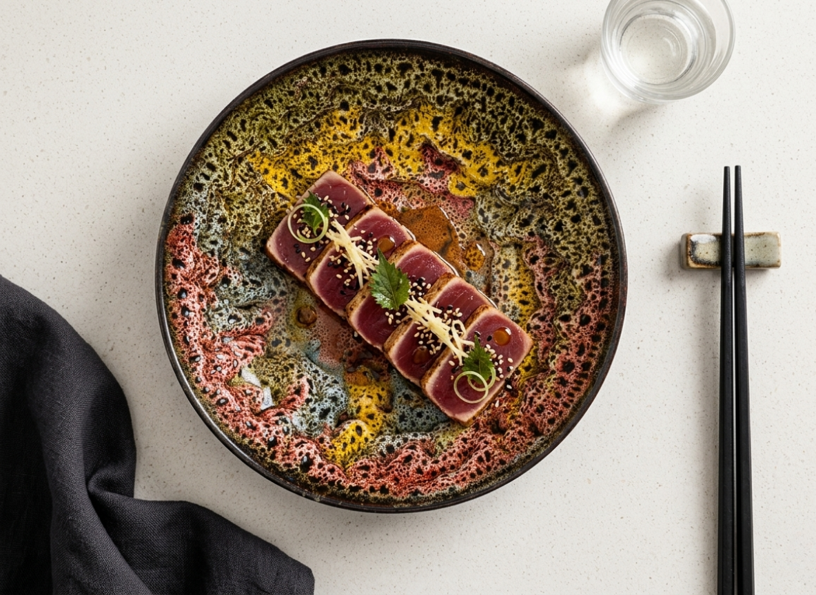 Bluefin Tuna Tataki, Ginger & Sesame – Evolving Flame