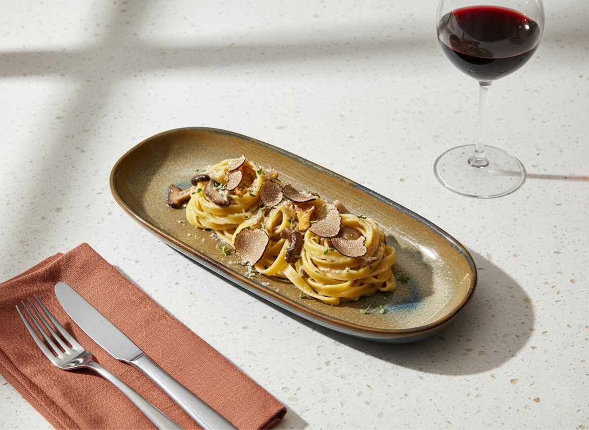 Wild Mushroom Pappardelle Truffle – Serene Earth